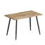 Table de salle à manger de 47 po en bois aggloméré minimaliste moderne de 47 po, pieds en métal noir, table de salle à manger de petite taille, bureau d'ordinateur, bureau, table de cuisine, pour 4 à 6 sièges. Convient pour la maison et la cuisine