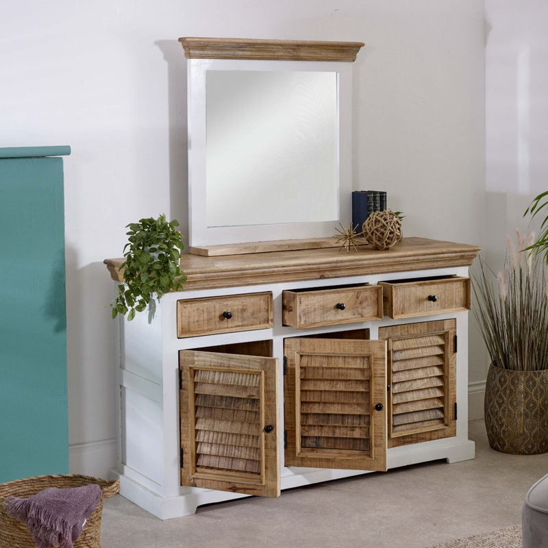 Charton Solid Wood Rectangle Wall Mirror