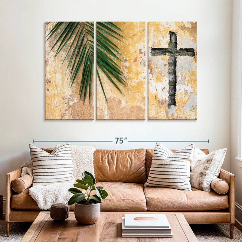 Adella Cross Shaped Imprint, 42" H x 65" W
