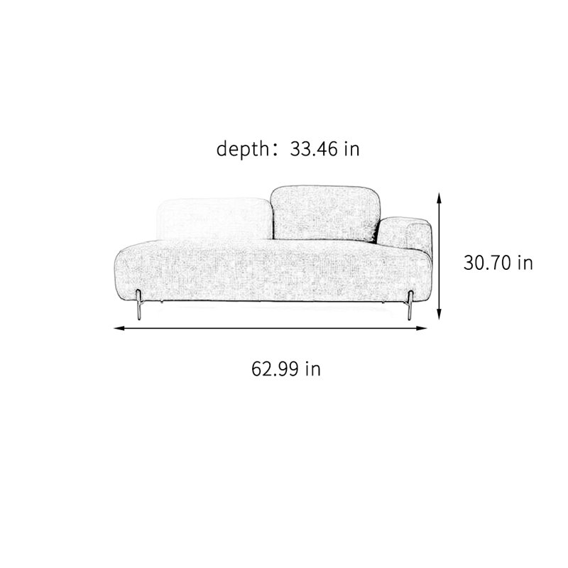Chaise longue simple de loisirs, Orienté à droite