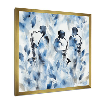 «Jazz Musisans In The Park - Music Jazz Wall Art Living Room»