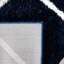 Tapis bleu marine / blanc à motif géométrique-1634051592