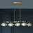 Preesall 5 - Light 44.5'' W Large Texture Glass Linear Kitchen Island Pendant ETL Certified