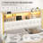 Bed Frame with Bookcase Storage Headboard and 2 Drawers Upholstered Tufted Wingback Beds-766630502-766630496
