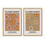Retro Flower Markets II, ensemble de 2 impressions dans un cadre-804038261-804038267