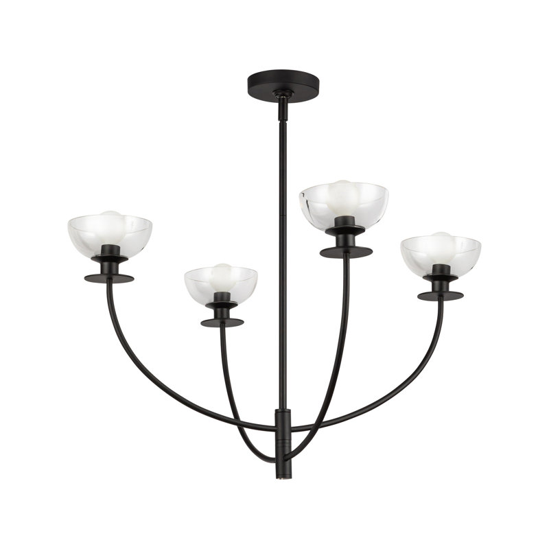 Blakehurst 4 - Light Classic / Traditional Chandelier, Matte Black