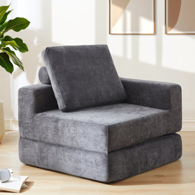 8" Thick Freestanding Folding Sofa Bed for Adults,Convertible Sleeper Chair and Pillow, Lazy Couch for Living Room/Bedroom/Guest Use/Home Office/Apar