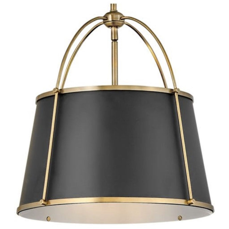 Clarke Medium Pendant, Warm Brass