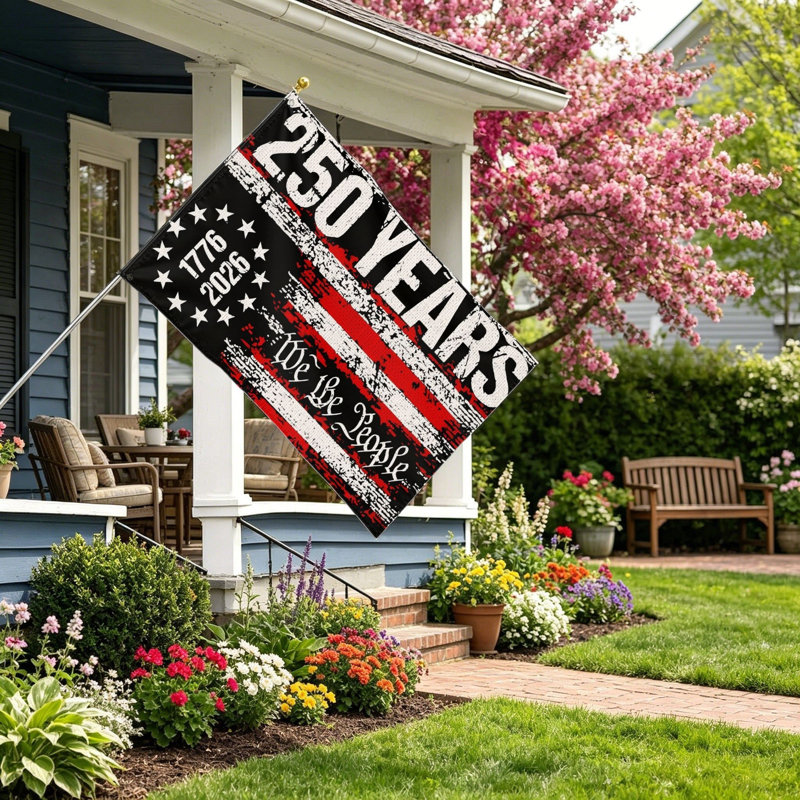 Drapeau de jardin à thème American