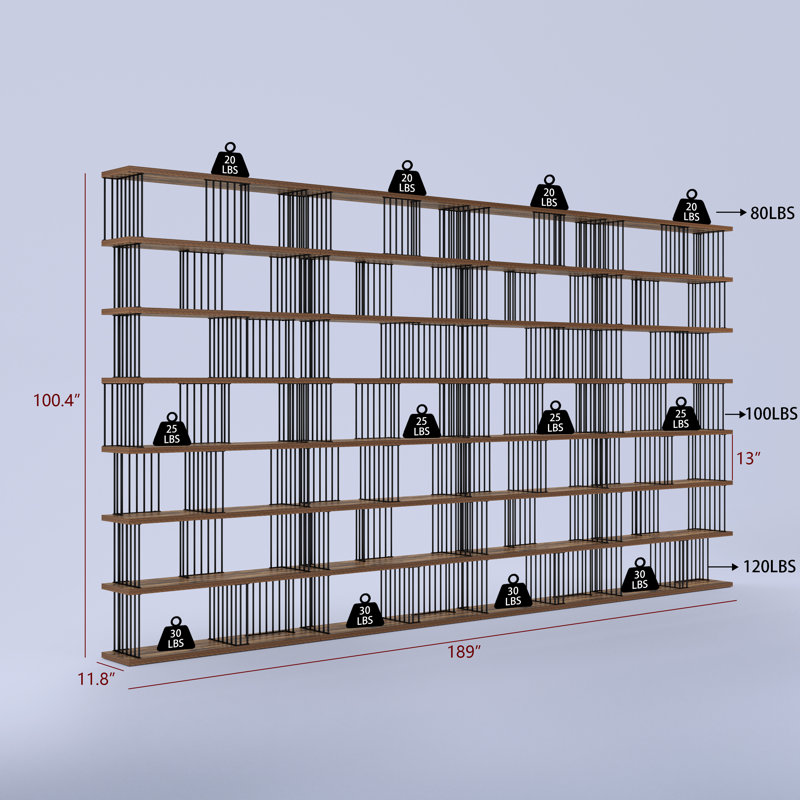 Davee Antique Walnut Colour Display Etagere Bookcase