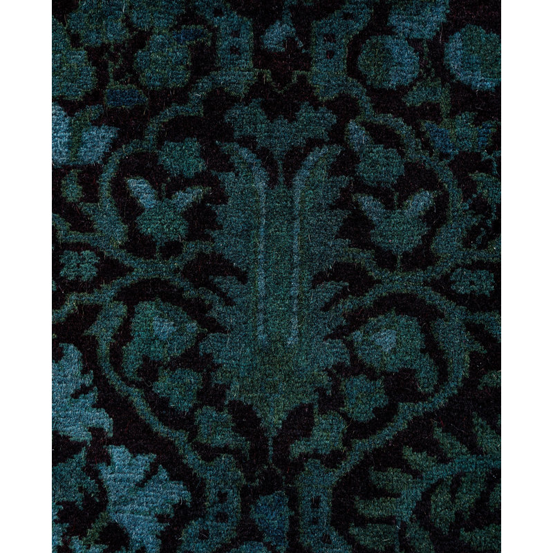 Overdyed One-of-a-Kind Runner 2'7" X 12'6" Hand Knotted Area Rug