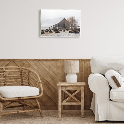 Plaque murale «Colorado Buffalo Snowy Farm», conception par Jeff Poe, photographie