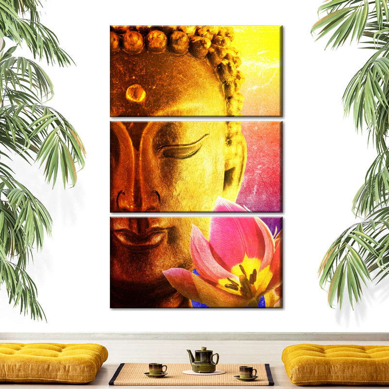 Superbe impression sur toile de Bouddha, H 24 po x l 38 po x P 1,25 po