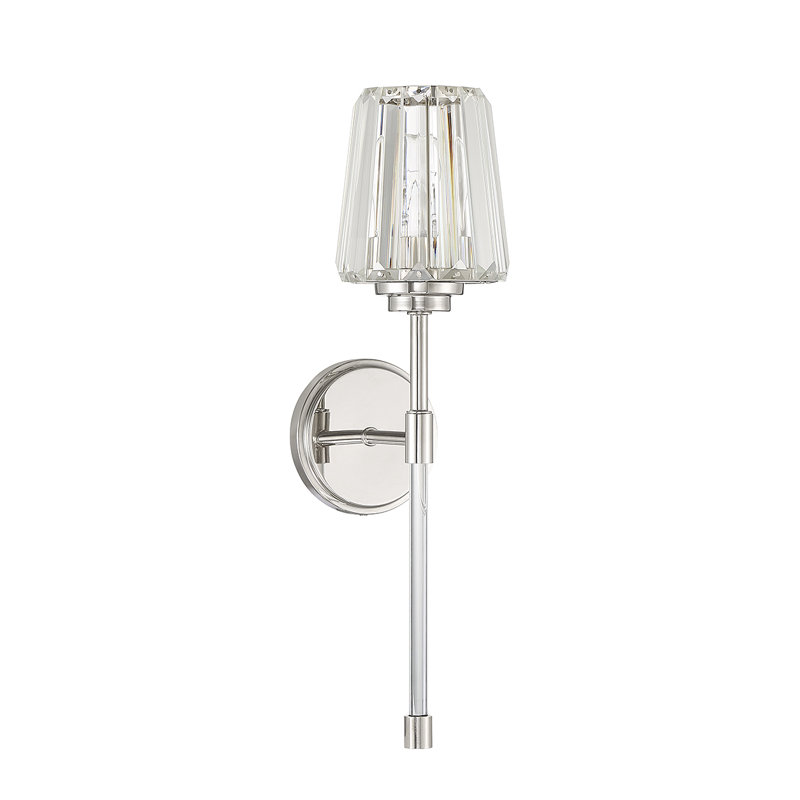 Tenisha Metal Wallchiere in Polished Nickel, Polished Nickel