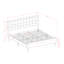 Ensemble de lit 2 pièces Fannin avec 1 structure pour très grand lit et une table de chevet moderne brossée au beurre brossé Mid-Century - Fabrication fiable et robuste - Lit en lin bleu denim-1545697503-1545865185
