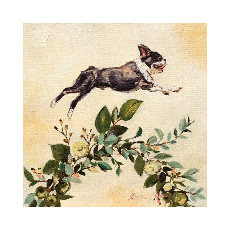 « Leap of Faith » par Karen Weber, reproduction d’art, Toile tendue, Pas de tapis, H 37 po x l 37 po x P 1,5 po