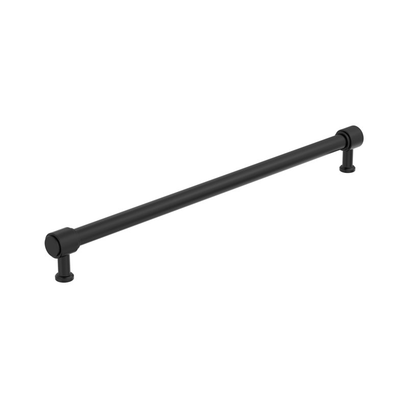 Poignée d'armoire Faircrest, Noir mat, 18"