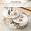 Table basse gigogne moderne avec tiroirs en blanc, parfaite pour les salons élégants et peu encombrants