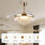 48" Dimmable Crystal Ceiling Fan With Led Lights And Remote Control-865544061