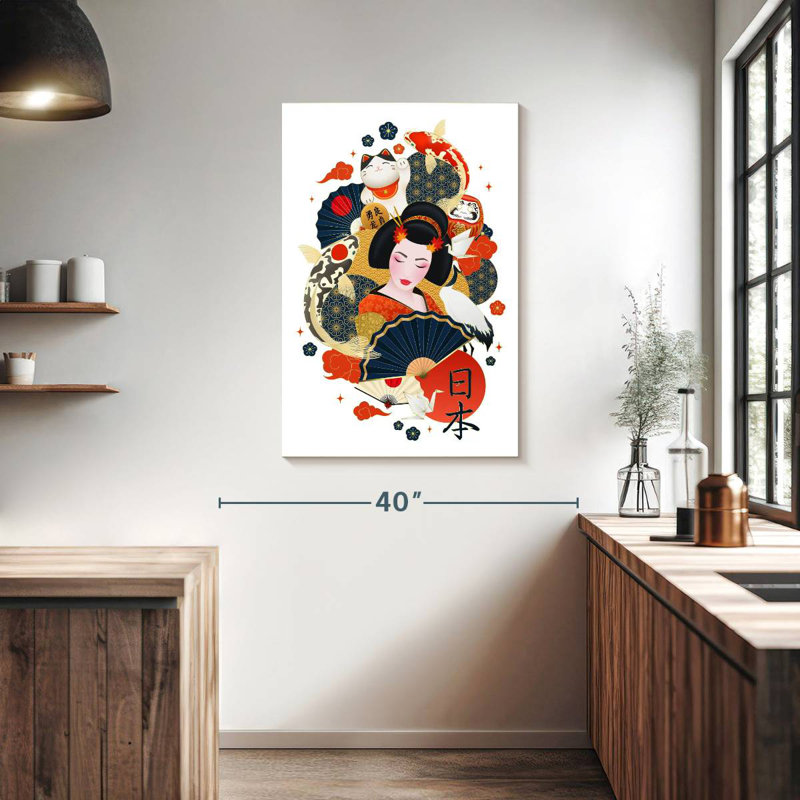Geisha japonaise, H 39 po x l 26 po