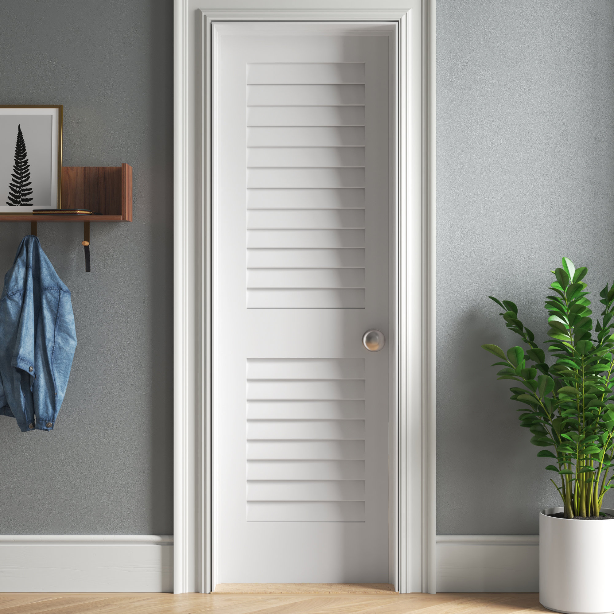 Trimlite Primed Plantation Louver Interior Door Slab & Reviews | Wayfair