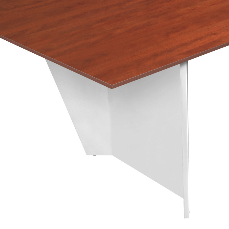 Table de conférence Array avec œillets de puissance, H 29 po x L 120 po x l 48 po, Cerise / blanc