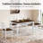 5-Piece Kitchen Dining Table Sets, Space-Saving Solid Wood Kitchen Dining Sets with 4 Slat Back Chairs-1611766134