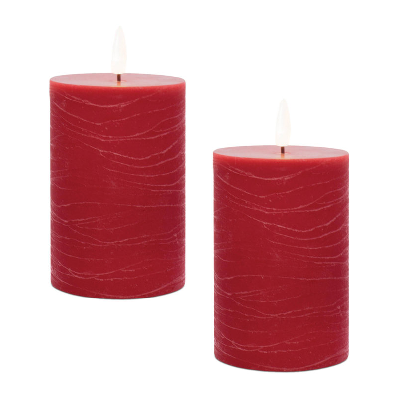Bougie pilier à mèche FIA (ensemble de 2), Pilier 4 po x 3 po, Rouge