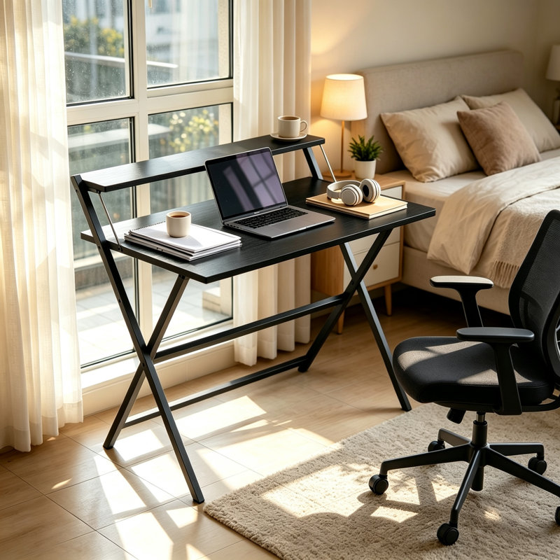 Steel Computer Desk, Black