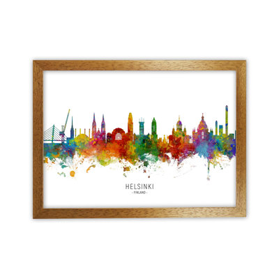 Helsinki Finland Skyline by Michael Tompsett - Print