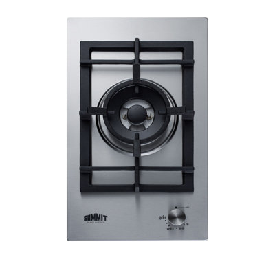 Summit Appliance 20" Silver Gas 1 Burner Cooktop with Dual Size Power Burner