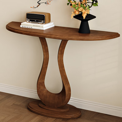 Console en bois massif brun noisette