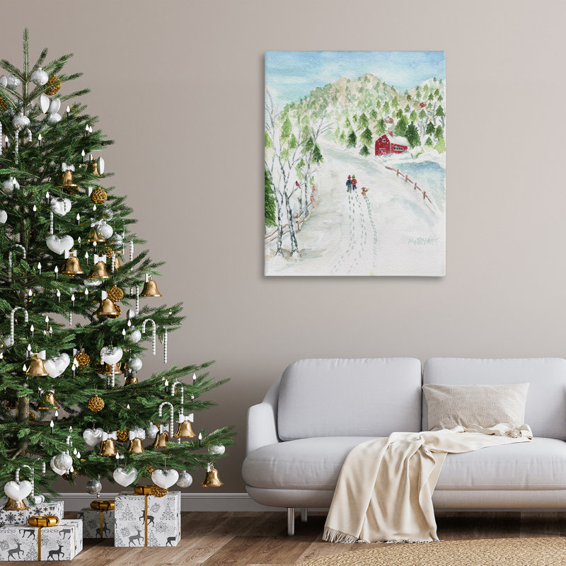 "Steps in Country Snow" par Melissa Hyatt, H 48 po x l 36 po