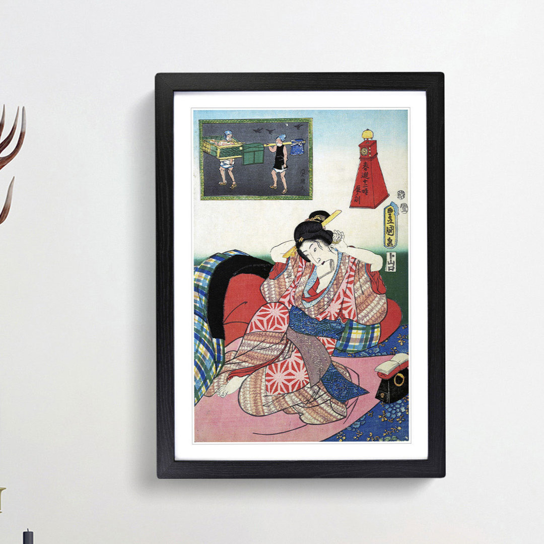 Hour of the Dragon by Utagawa Kunisada - Framed Print