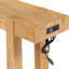 Table de console rustique minimaliste avec prise électrique latérale et rangement dissimulé, idéale pour différents styles d'intérieur, en bois massif, hauteur 75,4 cm (29,71 po), tiroir de rangement naturel, convient aux intérieurs contemporains ou autres.