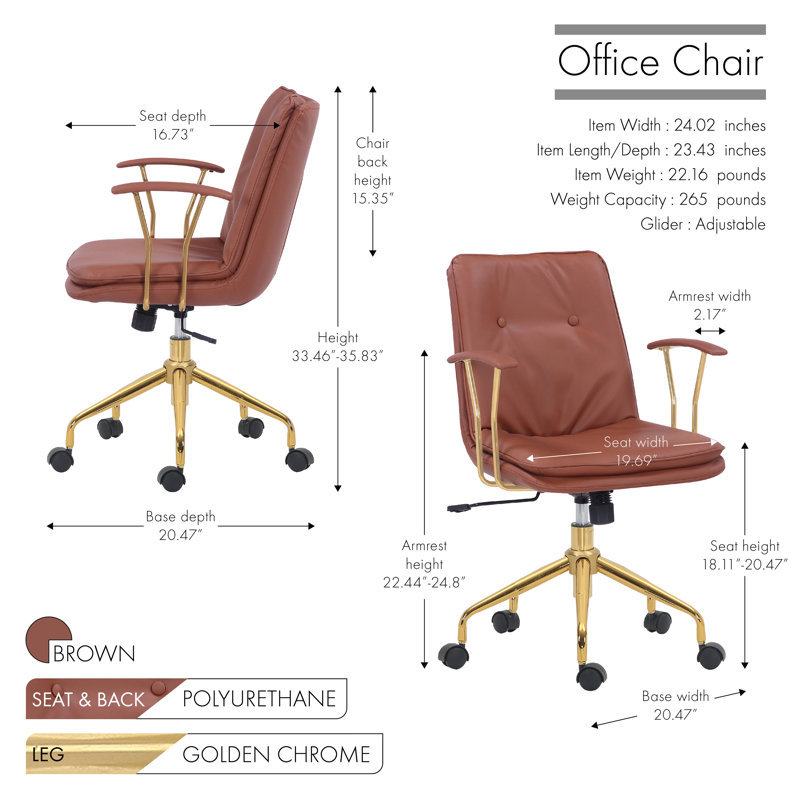 Office Chair, Brown