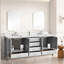Meuble-lavabo autoportant avec cadre double en bois massif 84 po-671296733-671296734
