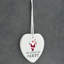 Xmas Who Ate All The Candy Heart Shaped Ceramic Ornament