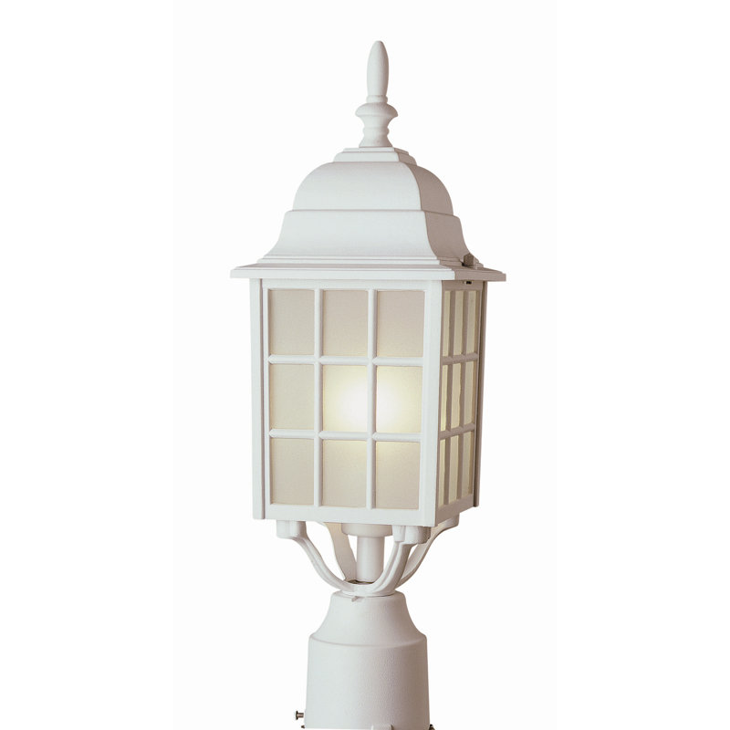 Tête de lanterne câblée à 1 lumière de 18,5 po Annagret, Blanc