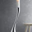 Cobra Stainless Steel Floor Candlestick-46556759-46556758