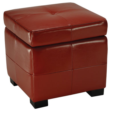 Lorenzo Leather Cube Ottoman