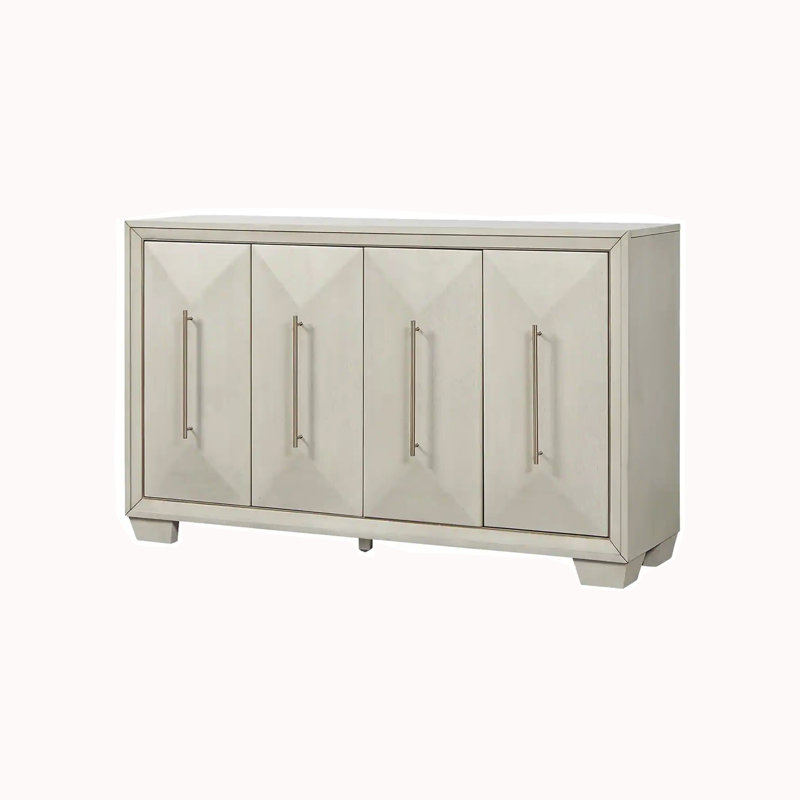 Desserte transitionnelle 60,4 ", chêne blanc, Blanc