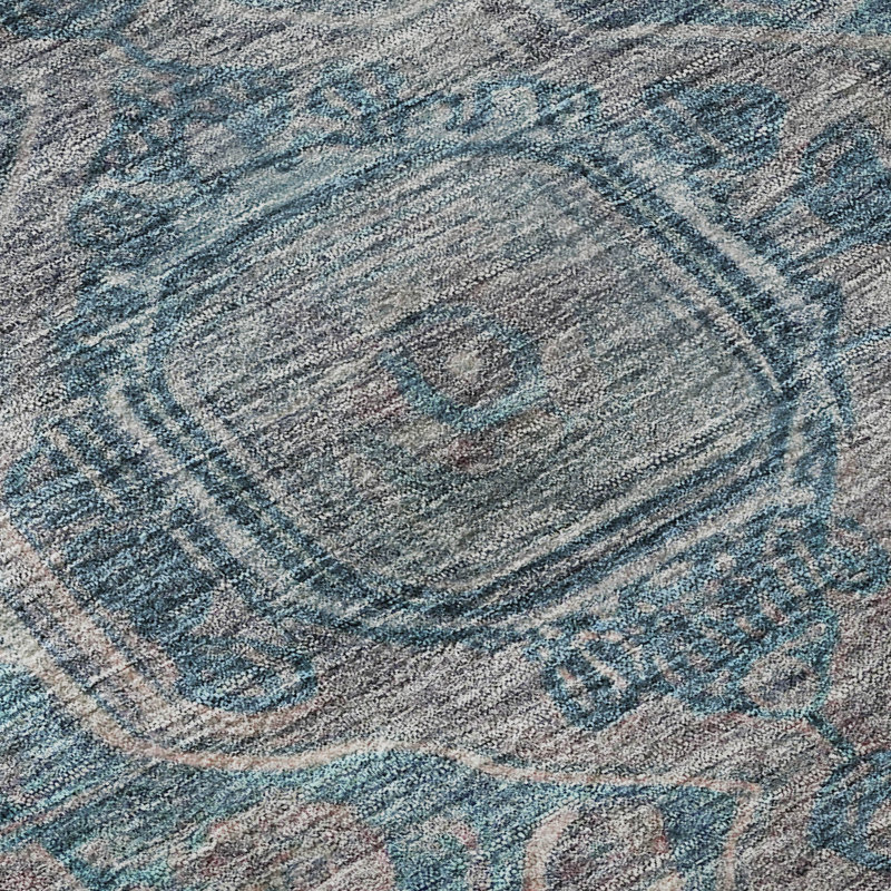 Premium Machine Washable Lubbers AMF1761 Border Rug, Rectangle 9' x 12'