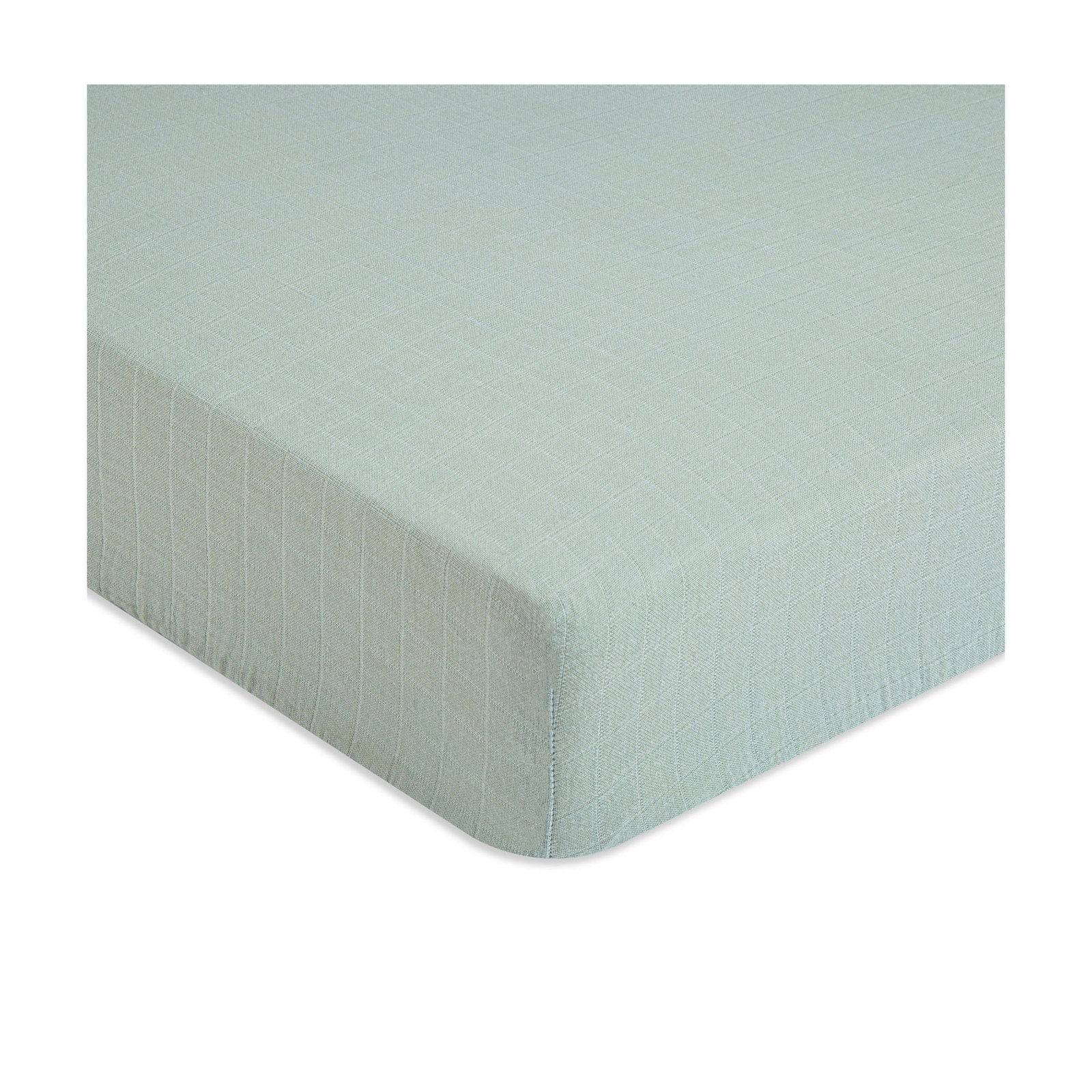 Cotton Sateen Crib Sheet, Solid Color, 100% Cotton by Crane Baby, Evergreen