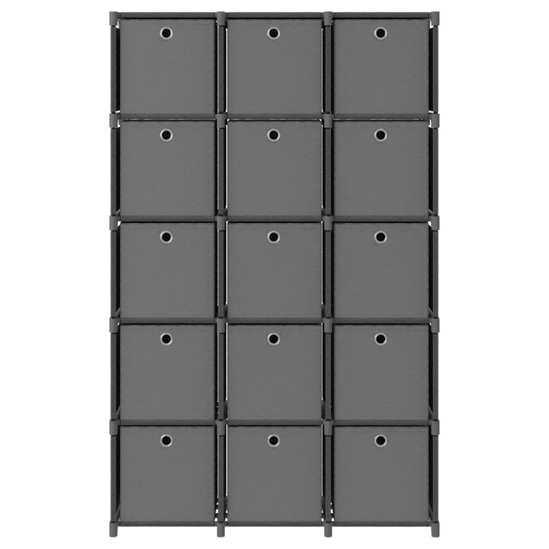 Aras 16 Piece 175.5cm 15 Shelf Shelving Unit Set, Grey