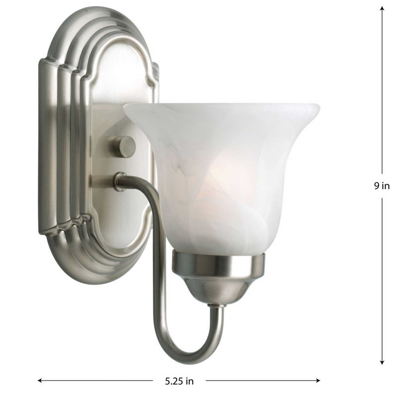 Applique murale articulée à 1 lumière Kartik, Nickel brossé