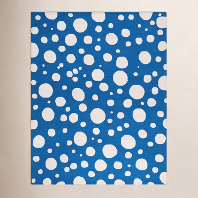 Camey Blue Ivory Hand-Woven Rug
