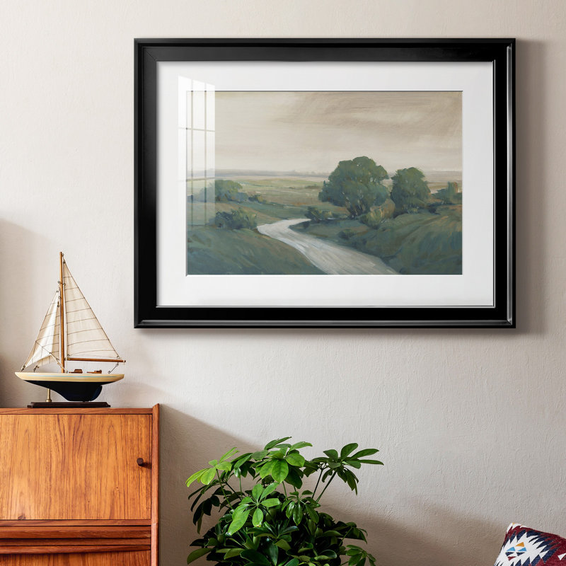 «Run Creek II», reproduction encadrée de qualité supérieure - prête à être accrochée, H 26,5 po x l 36,5 po x P 1 po, Blanc