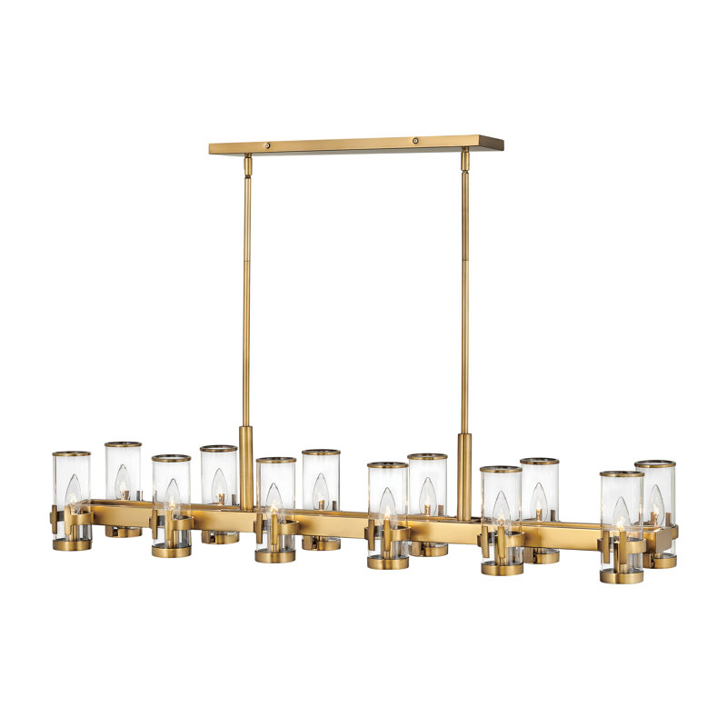 Kameliya 12 - Light Kitchen Island Pendant, Heritage Brass