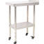 Table de travail robuste en acier inoxydable d'une capacité de 24 x 15 de 35 1/2 po avec support inférieur réglable, dosseret et 4 pour la cuisine de restaurant, pouces, table de travail, capacité, dosseret, garage